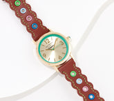 Isaac Mizrahi Live! Crayola Scallop Brown Strap Watch